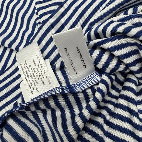 Cutter & Buck Phillies Polo Shirt Mens 2XL Blue White Stripe Dry Fit Golf Polo - Picture 7 of 7
